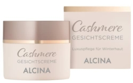 ALCINA Cashmere Gesichtscreme - 1 x 50 ml - Glättet trockene und strapazierte Winterhaut - Mit edlem Cashmere-Extrakt - 1