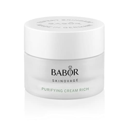 BABOR SKINOVAGE Purifying Cream rich, Reichhaltige Gesichtscreme für unreine Haut, Klärende und porenverfeinernde Gesichtspflege, Vegan, 50 ml - 1
