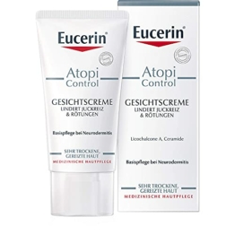 Eucerin AtopiControl Gesichtscreme lindert Juckreiz & Rötungen, 50 ml Creme - 1