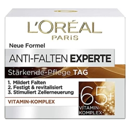 L'Oréal Paris Feuchtigkeitspflege für das Gesicht, Anti-Aging Tagescreme zur Minderung von Falten, Vitamin B3 und Vitamin E, Festigt und revitalisiert die Haut, Anti-Falten Experte, 1 x 50 ml - 1