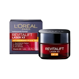L'Oréal Paris Tagespflege mit LSF 20, Anti-Aging Gesichtspflege mit 3-fach Wirkung, Gesichtscreme mit Vitamin B3 & Pro-Xylane, Revitalift Laser X3, 50 ml - 1