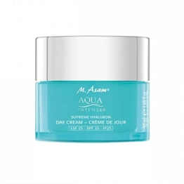M. Asam AQUA INTENSE Supreme Hyaluron Day Cream LSF 25 (50 ml) – parfümfreie Hyaluron Gesichtscreme für intensive Feuchtigkeit, Trockenheitsfältchen werden sichtbar aufgepolstert, vegan - 1