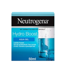 Neutrogena Hydro Boost Aqua Gel (50ml) - Feuchtigkeitsspendende Gesichtspflege mit Hyaluron und pflanzlicher Trehalose - ölfreie Feuchtigkeitscreme für Normale und Mischhaut - 1