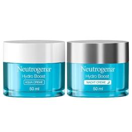 Neutrogena Hydro Boost Gesichtspflege Set, Gesichtscreme für Tag & Nacht: Tagescreme Aqua Creme und Nachtcreme, mit Hyaluron, je 50 ml - 1