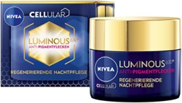 NIVEA Cellular Luminous 630 Anti Pigmentflecken Nachtpflege (50 ml), Gesichtscreme für die Nacht bei Pigment- und Altersflecken, regenerierende Nachtcreme mit Hyaluron - 1