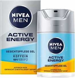NIVEA MEN Active Energy Gesichtspflege Gel (50 ml), revitalisierende Gesichtscreme für Männer, schnell einziehende Feuchtigkeitscreme gegen Zeichen von Müdigkeit - 1