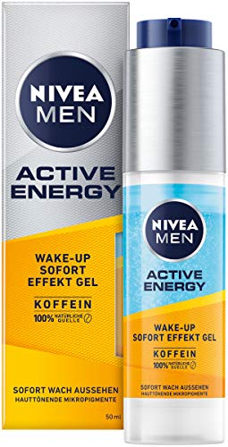 NIVEA MEN Active Energy Wake-up Sofort-Effekt Gel (50 ml), Gesichtscreme für Männer mit 100% natürlichem Koffein, Feuchtigkeitscreme gegen Zeichen von Müdigkeit - 1