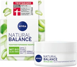 NIVEA Natural Balance feuchtigkeitsspendende Tagespflege (50 ml), Feuchtigkeitscreme mit Bio Aloe Vera, Jojoba- und Mandelöl, Tagescreme für normale und Mischhaut - 1