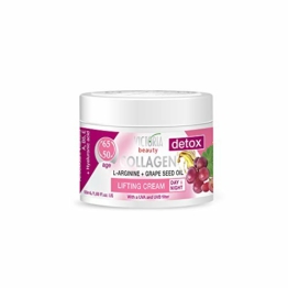 Victoria Beauty - Collagen Creme, straffende Gesichtscreme mit Traubenkernöl, Niacinamide, L-Arginine, Augencreme gegen Falten, dunkle Augenringe und Tränensäcke (1 x 50 ml) - 1